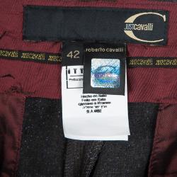 Pre Owned Just Cavalli Metallic Brown Pant Suit M