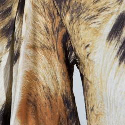 Pre Owned Just Cavalli Animal Print Tie Detail Gathered Sleeve Top S