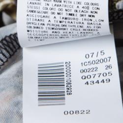 Pre Owned Just Cavalli Animal Print Tie Detail Gathered Sleeve Top S