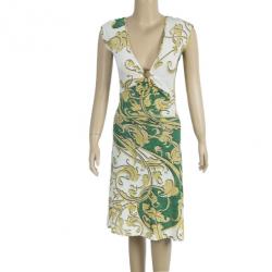 مملوكة مسبقًا Just Cavalli Abstract Print Dress M