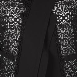 Pre Owned Just Cavalli Black Lace Button Front Peplum Jacket S