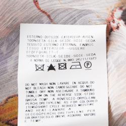 Pre Owned Just Cavalli Multicolor Floral Printed Ruffle Detail Silk Chiffon Dress S