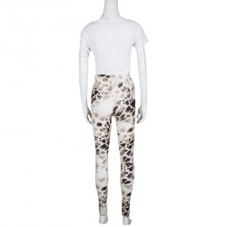 Pre Owned Just Cavalli Animal Print Stretch Jersey Leggings M