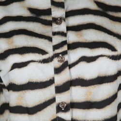 Pre Owned Just Cavalli Multicolor Animal Striped Cotton Long Sleeve Shirt M