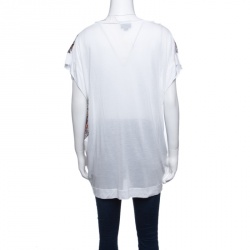 Pre Owned Just Cavalli Multicolor Printed Short Sleeve Top M