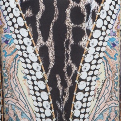 Pre Owned Just Cavalli Multicolor Printed Short Sleeve Top M