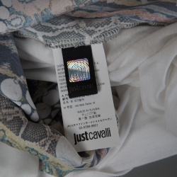 Pre Owned Just Cavalli Multicolor Printed Short Sleeve Top M