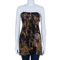 Just Cavalli Scarf Print Stretch Top M