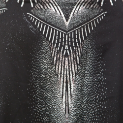 Pre Owned Just Cavalli Metallic Black Printed Satin Maxi Skirt M