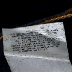 Pre Owned Just Cavalli Indigo Dark Wash Lurex Wings Embroidered Tapered Jeans M