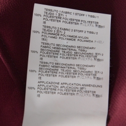 Pre Owned Just Cavalli Burgundy Floral Lace Insert Blouse S