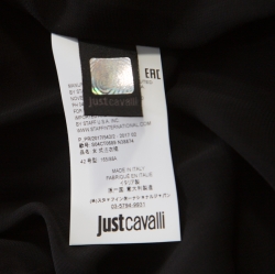 Pre Owned فستان جست كافالي بياقة واسعة نقوش ورد أحمر M