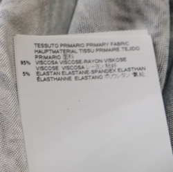 Pre Owned Just Cavalli Navy Blue Feather Printed Jersey Long Sleeve Bodycon Dress M