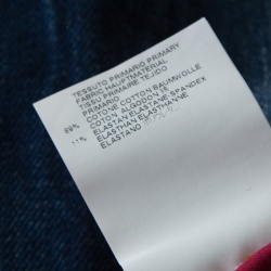 Pre Owned Just Cavalli Indigo Faded Effect Distressed Denim Mini Shorts S