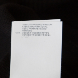 Pre Owned Just Cavalli Black Rib Stretch Knit V Neck Flounce Dress S