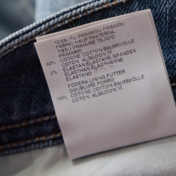 Pre Owned Just Cavalli Indigo Light Wash Denim Leopard Print Trim Mini Skirt M