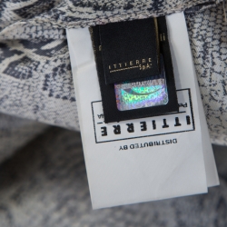 Pre Owned Just Cavalli Gold Leather Embroidered Laser Cut Skirt XS