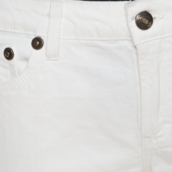 Pre Owned Just Cavalli White Cotton Denim Straight Fit Jeans M