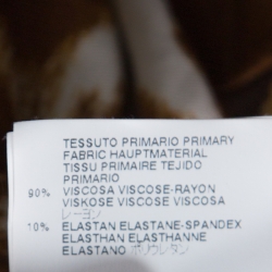 Pre Owned Just Cavalli Brown Animal Printed Jersey Top XS