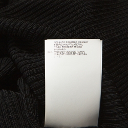 Pre Owned Just Cavalli Black Knit Sheer Asymmetric Dress S