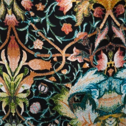 Pre Owned Just Cavalli Black Printed Stretch Satin Sheath Dress M