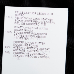 Pre Owned Just Cavalli Black & Red Lamb Leather Quilted Jacket S