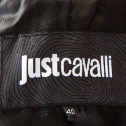 Pre Owned Just Cavalli Black & Red Lamb Leather Quilted Jacket S
