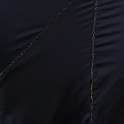 مملوكة مسبقًا Just Cavalli Black Satin Fishtail Maxi Skirt S