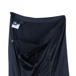 مملوكة مسبقًا Just Cavalli Black Satin Fishtail Maxi Skirt S