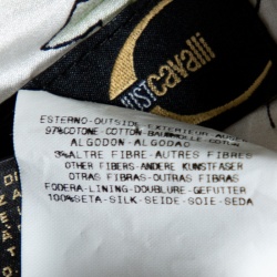 Pre Owned Just Cavalli Beige Cotton Belted Military Coat M