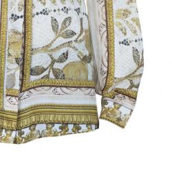 مملوكة مسبقًا Just Cavalli Scarf Print Button Down Shirt S