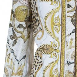مملوكة مسبقًا Just Cavalli Scarf Print Button Down Shirt S