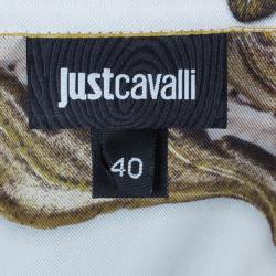 مملوكة مسبقًا Just Cavalli Scarf Print Button Down Shirt S