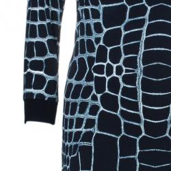 Pre Owned Just Cavalli Monochrome Stretch Jersey Dress M