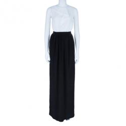 Pre Owned Just Cavalli Black Chiffon Maxi Skirt S