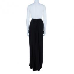 Pre Owned Just Cavalli Black Chiffon Maxi Skirt S