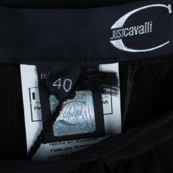 Pre Owned Just Cavalli Black Chiffon Maxi Skirt S