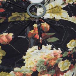 Pre Owned Just Cavalli Floral Print Jersey Off Shoulder Top M