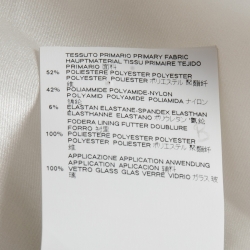 Pre Owned Just Cavalli Off White Jacquard Tailored Rhinestones Blazer M