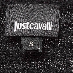 Pre Owned Just Cavalli Black Textured Knit Buttoned Cardigan S