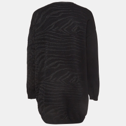 Pre Owned Just Cavalli Black Textured Knit Buttoned Cardigan S