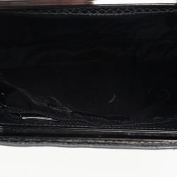  Just Cavalli Leather Metallic Embossed Chain Shoulder Bag 