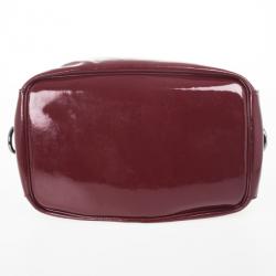 Pre Owned Just Cavalli Burgundy Patent Leather Hobo