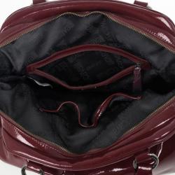 Pre Owned Just Cavalli Burgundy Patent Leather Hobo
