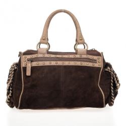Just Cavalli Pony Hair and Suede Satchel