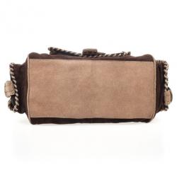 Just Cavalli Pony Hair and Suede Satchel