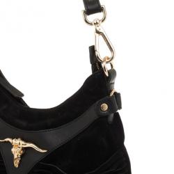 Just Cavalli Black Suede Hobo