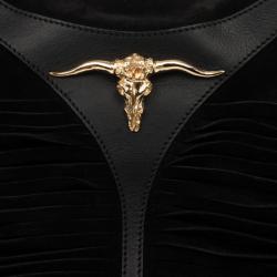 Just Cavalli Black Suede Hobo