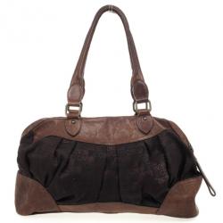 Just Cavalli Brown Leather and Monogram Bag