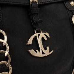 Just Cavalli Black Medium Leather Bag